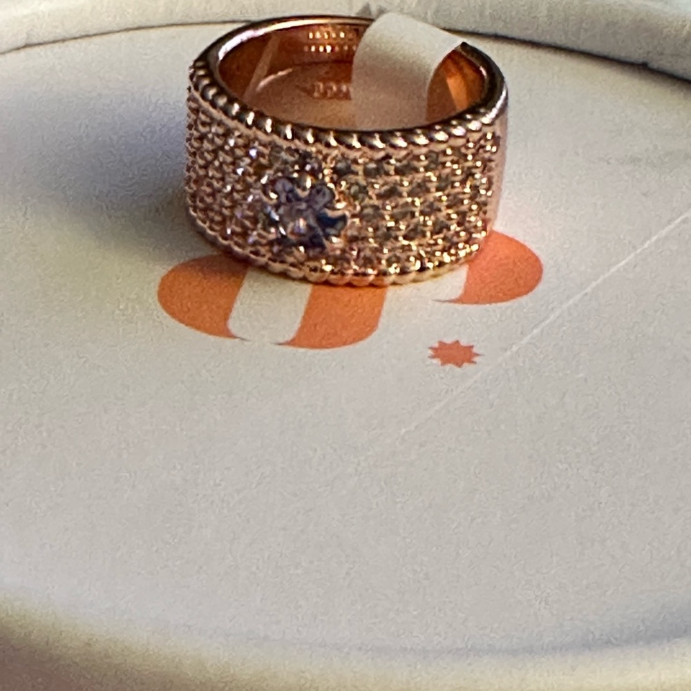 Bomb Party Ring RBP6775 "She's Beauty & Grace" Light Tanzenite on Rose Gold sz 7